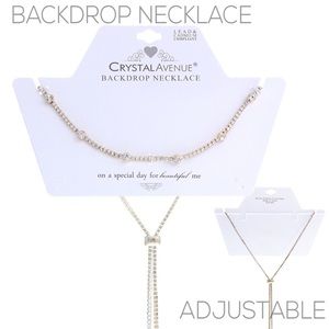 New Gold Rhinestone Backdrop Necklace!!